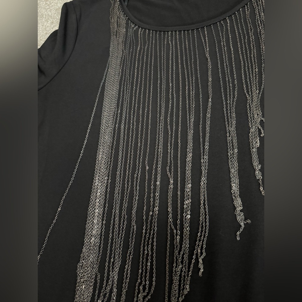 Michael Kors - Chic Black Chain Embellished Dress - size Medium - Perfect cond. - Picture 7 of 14